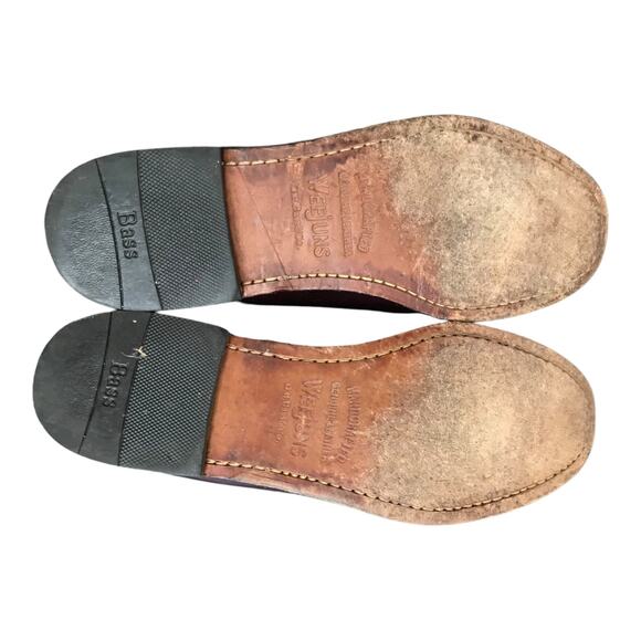 GH Bass & Co Penny Loafers Mens 10 Weejuns‎ Brown Genuine Leather Shoes Slip-On